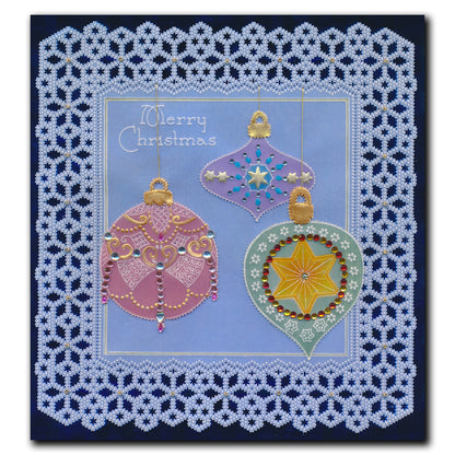 Barbara's SHAC Baubles - Merry Christmas & Season's Greetings A5 Square Groovi Plate Duo