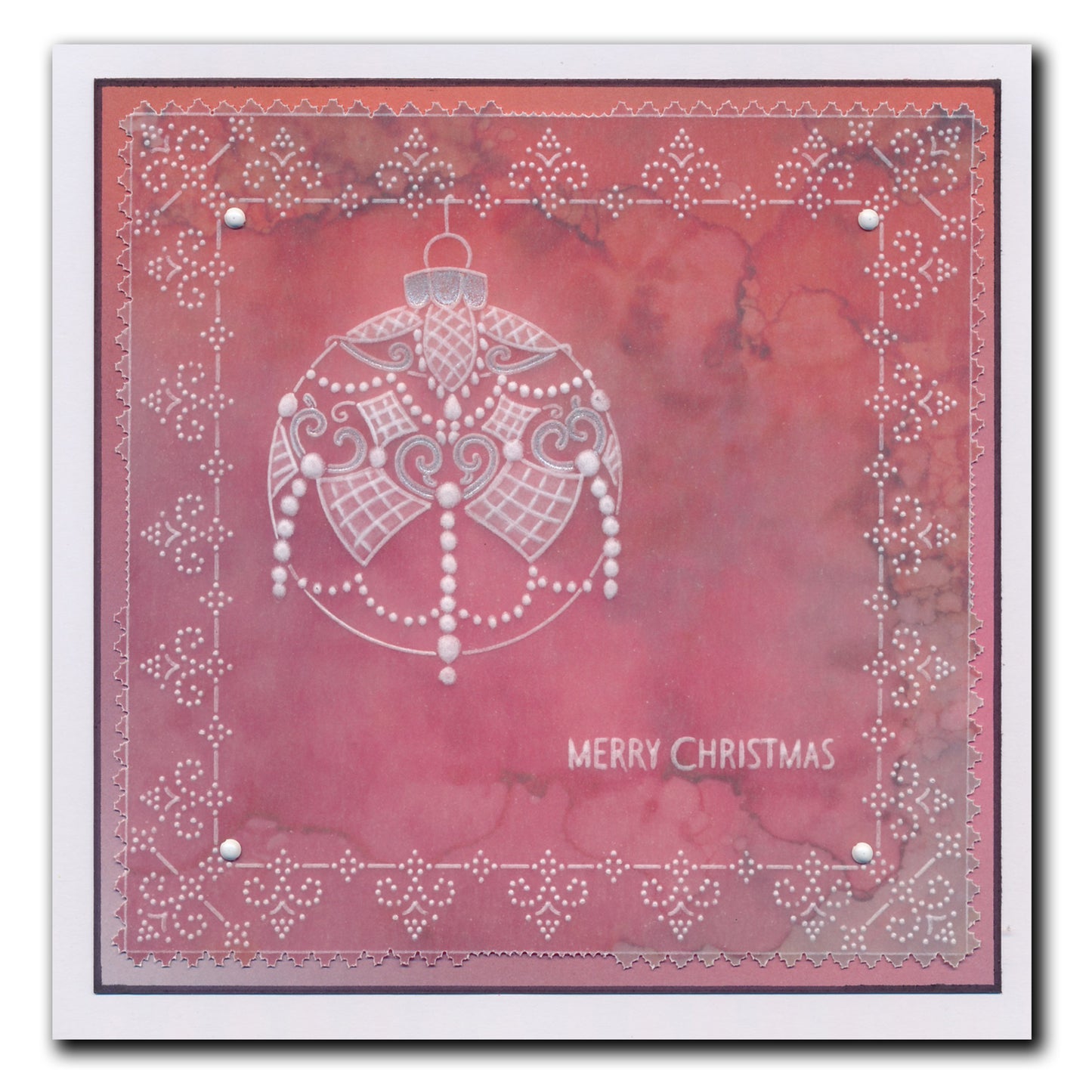 Barbara's SHAC Baubles - Season's Greetings A5 Square Groovi Plate