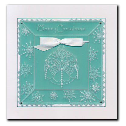 Barbara's SHAC Baubles - Merry Christmas & Season's Greetings A5 Square Groovi Plate Duo