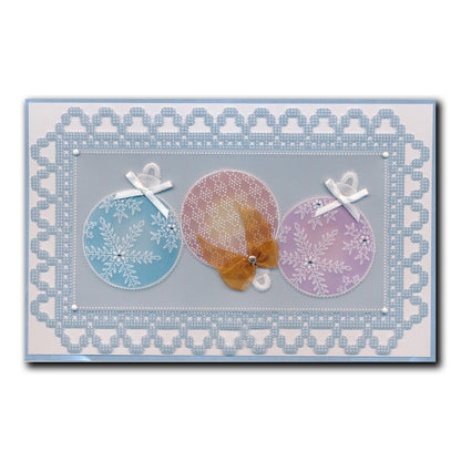 Barbara's SHAC Baubles - Merry Christmas & Season's Greetings A5 Square Groovi Plate Duo