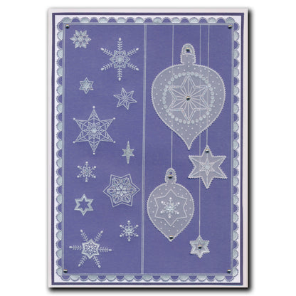 Barbara's SHAC Baubles - Merry Christmas & Season's Greetings A5 Square Groovi Plate Duo