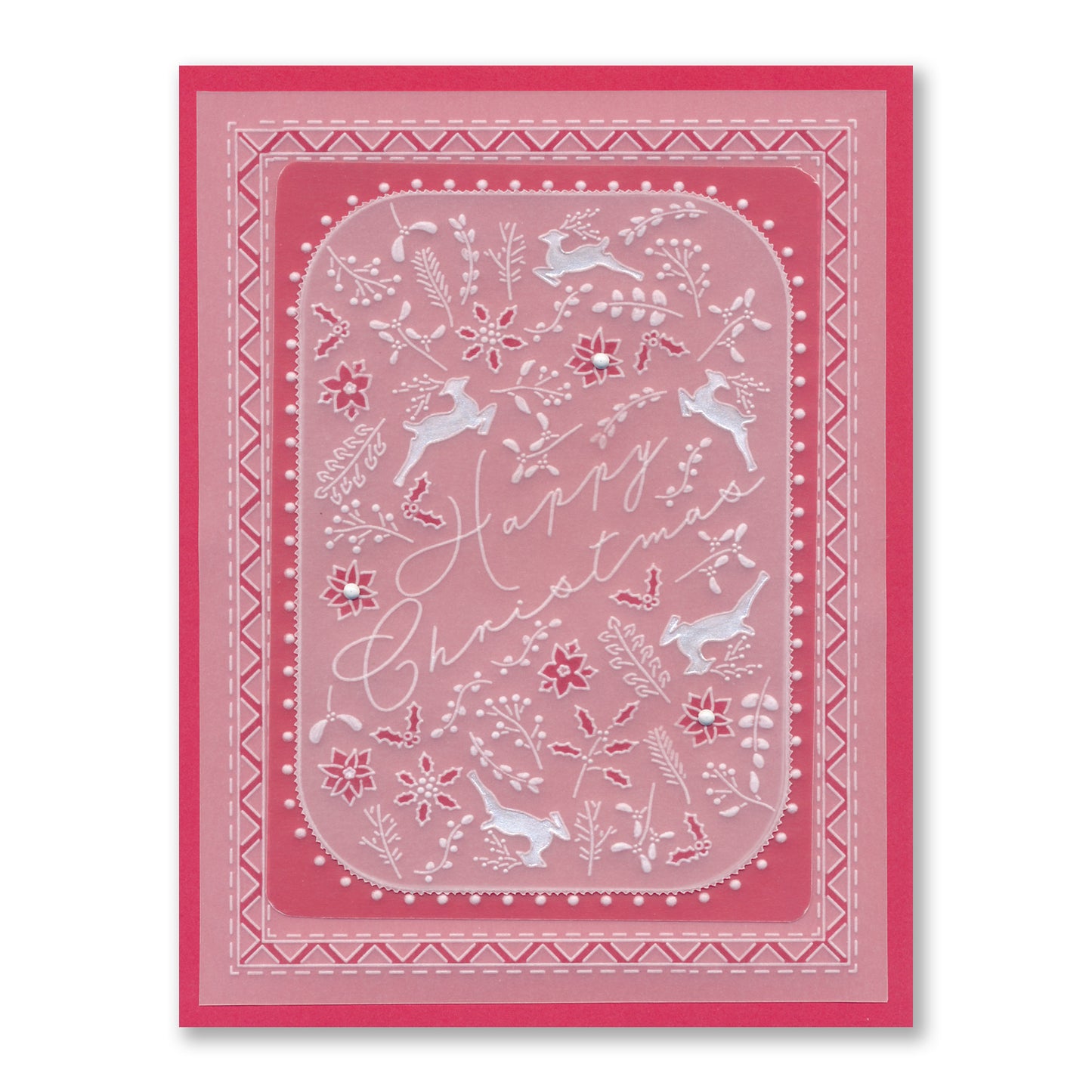 Jazz's Happy Christmas Colour Me Pattern A6 Groovi Plate