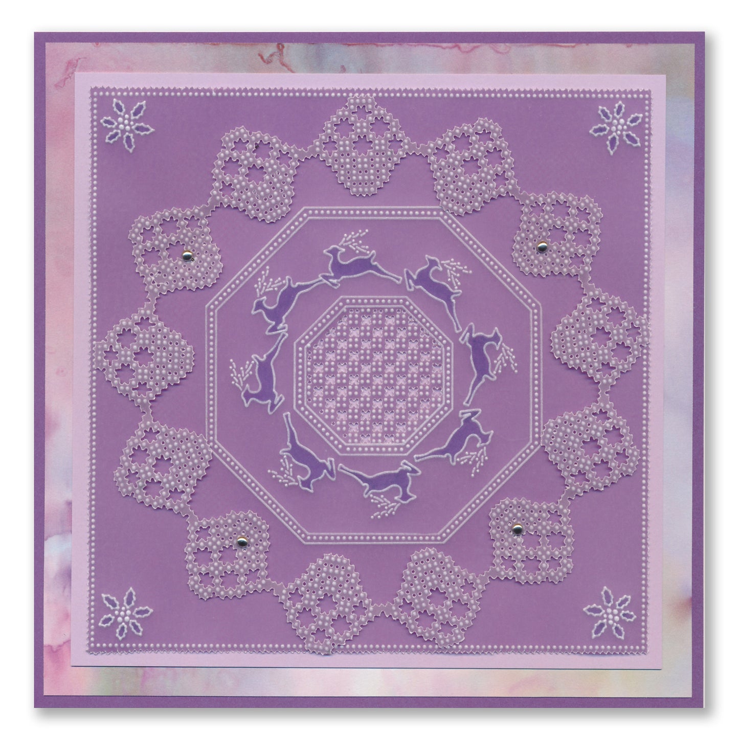 Jazz's Happy Christmas Colour Me Pattern A6 Groovi Plate