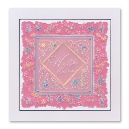 Jazz's With Love Colour Me Pattern A6 Groovi Plate