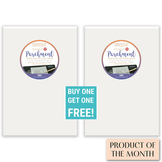Groovi A5 Clear Parchment Paper - 2x Packs of 20 Sheets - Buy One Get One Free!