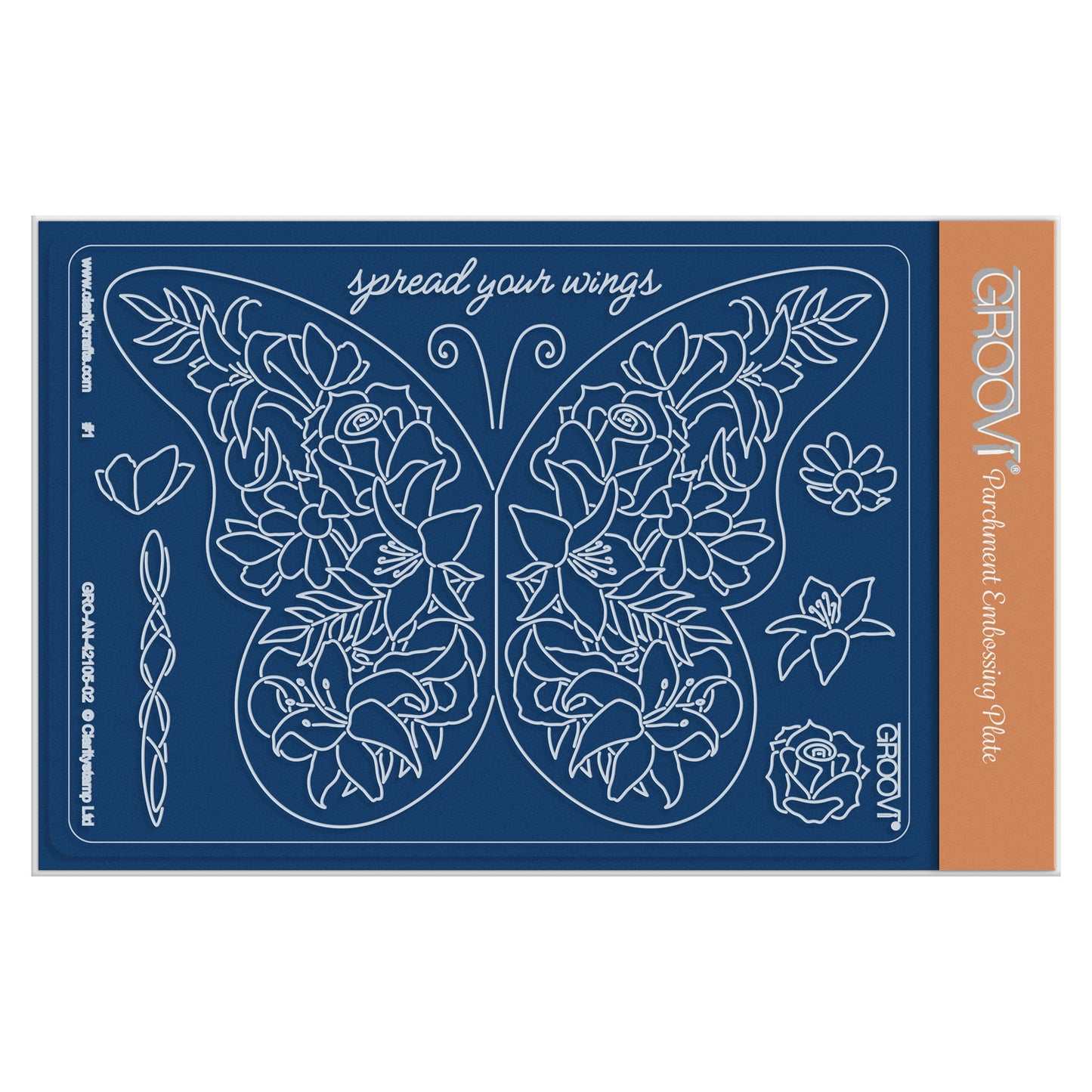Bouquet Butterfly A6 Groovi Plate