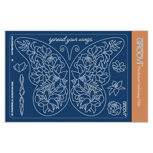 Bouquet Butterfly A6 Groovi Plate