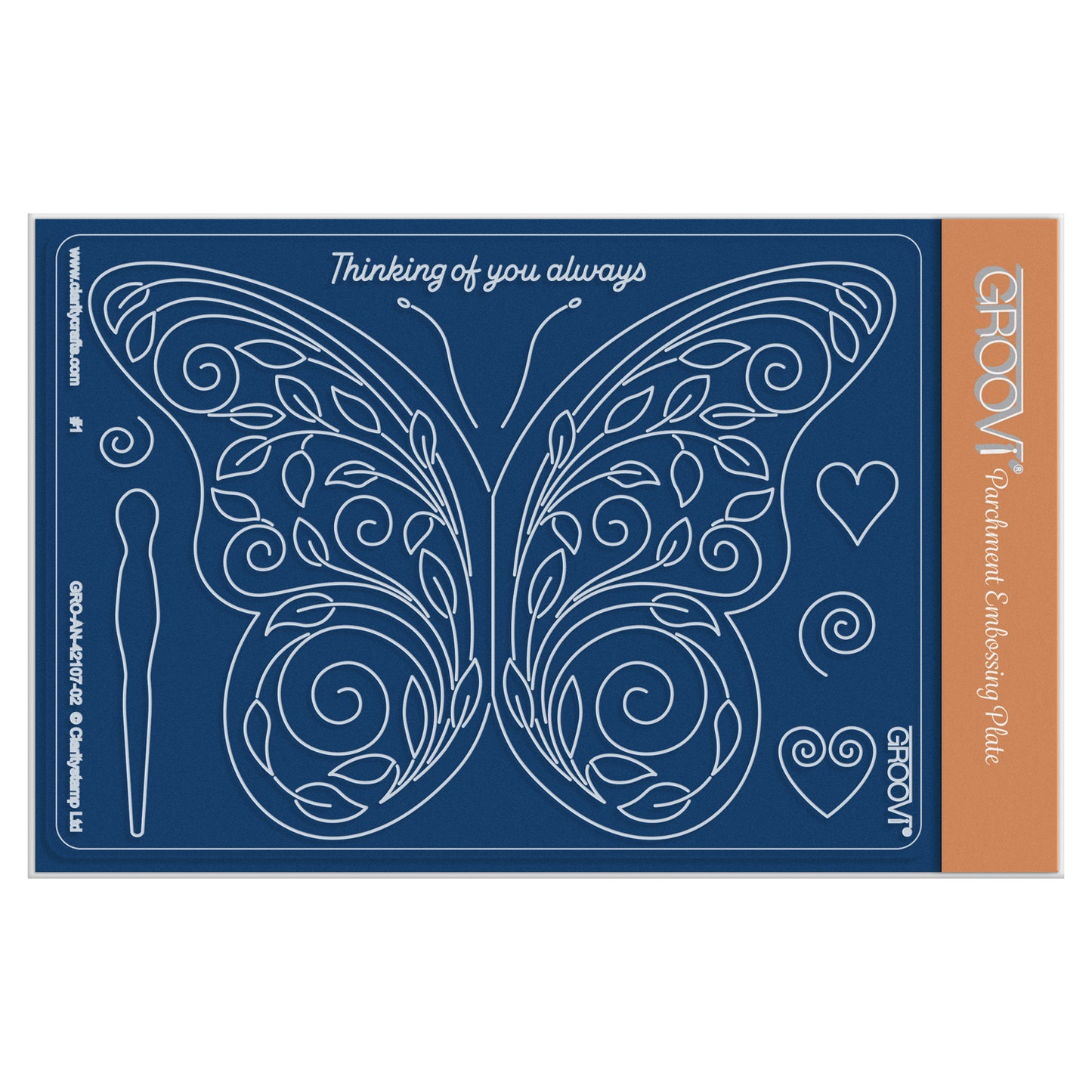 Leafy Swirl Butterfly A6 Groovi Plate