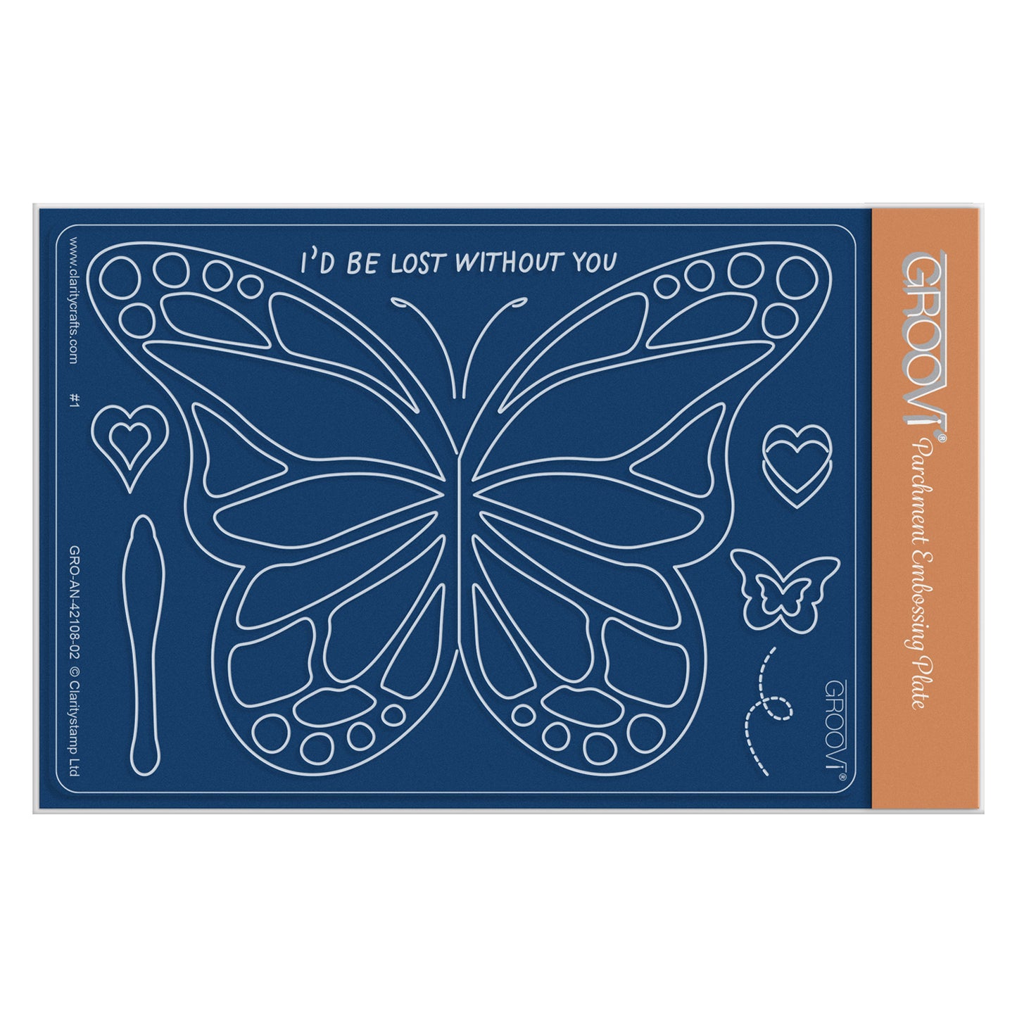 Monarch Butterfly A6 Groovi Plate