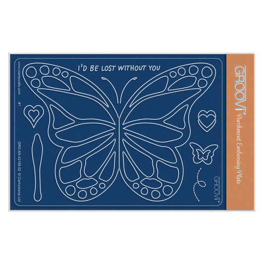 Monarch Butterfly A6 Groovi Plate
