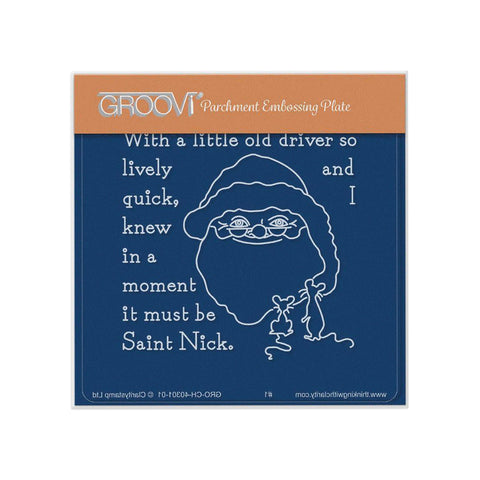 Twas the Night 6 - St. Nick A6 Square Groovi Baby Plate