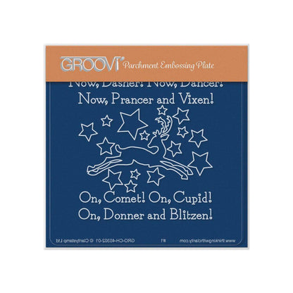 Twas the Night 7 - Now Dasher! A6 Square Groovi Baby Plate