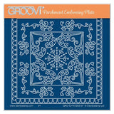 Tina's Christmas Snowflake Parchlet A6 Square Groovi Plate