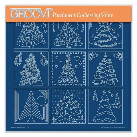 Barbara's Christmas Tree Sampler A4 Square Groovi Plate