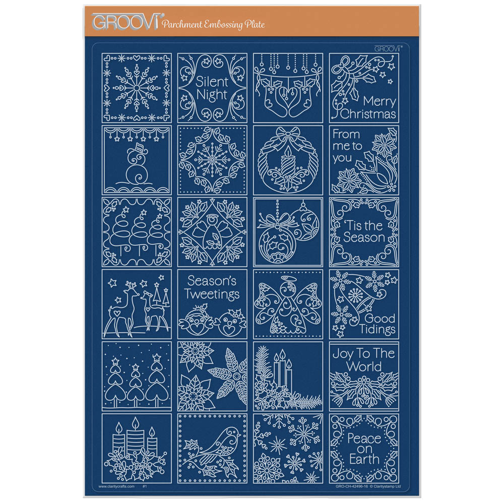 Tina Cox Christmas Elements Sampler A4 Groovi Plate