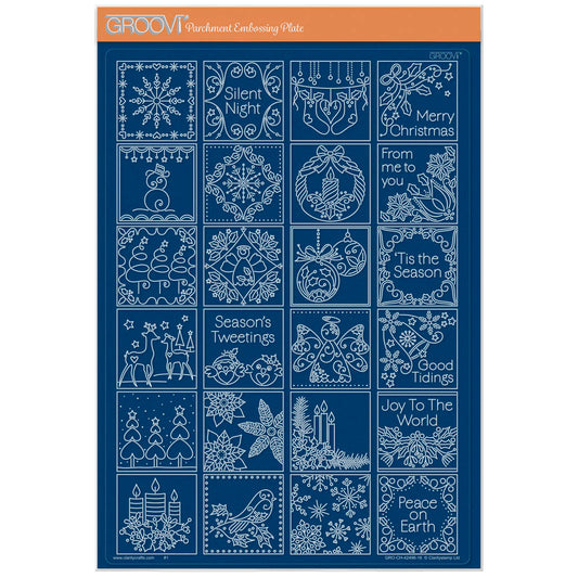 Tina Cox Christmas Elements Sampler A4 Groovi Plate