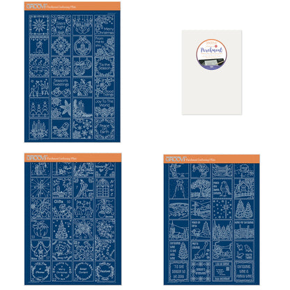 A Groovi Christmas Sampler Collection A4 Groovi Plate Trio & A5 Parchment