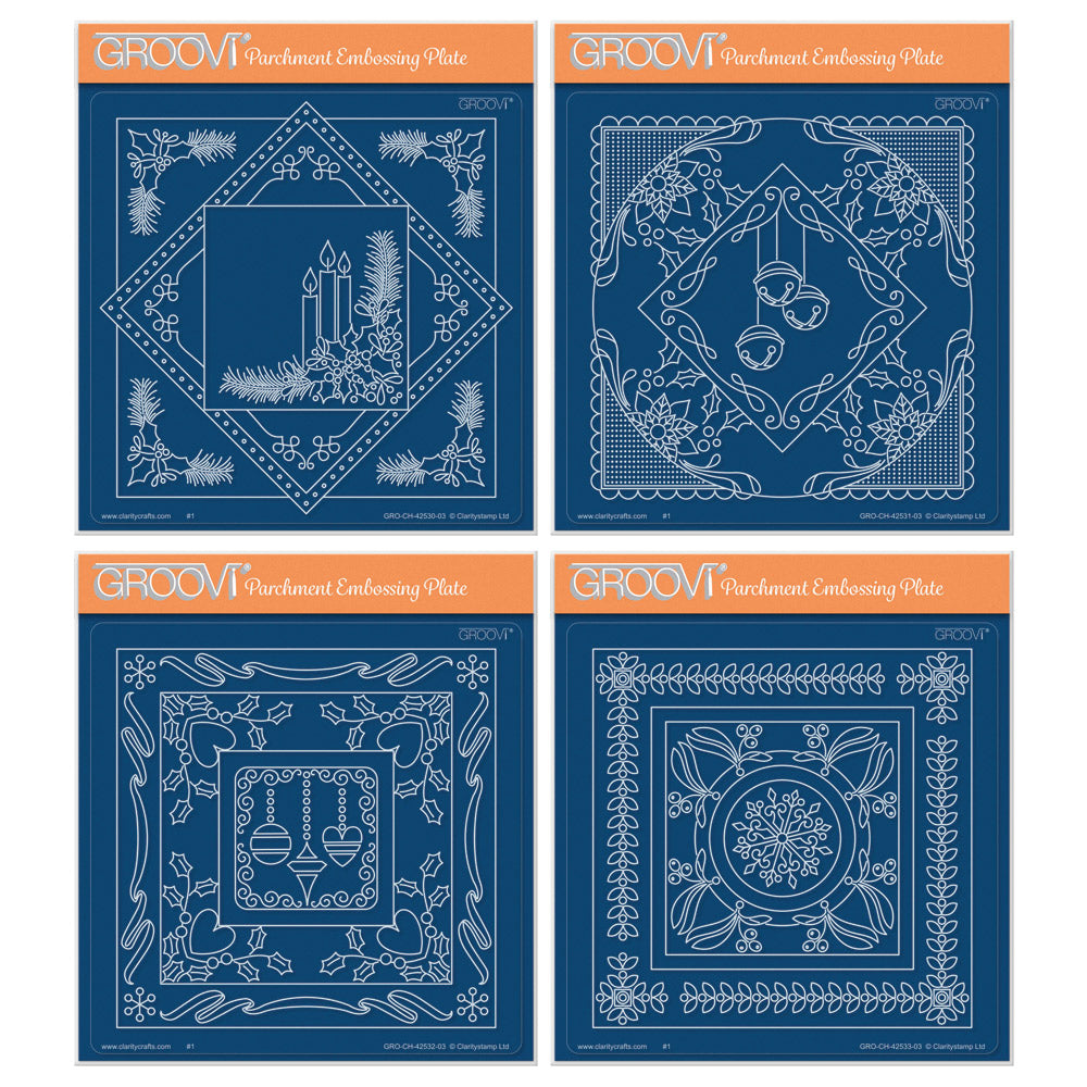 Tina's Christmas All in One A5 Square Groovi Plate Collection