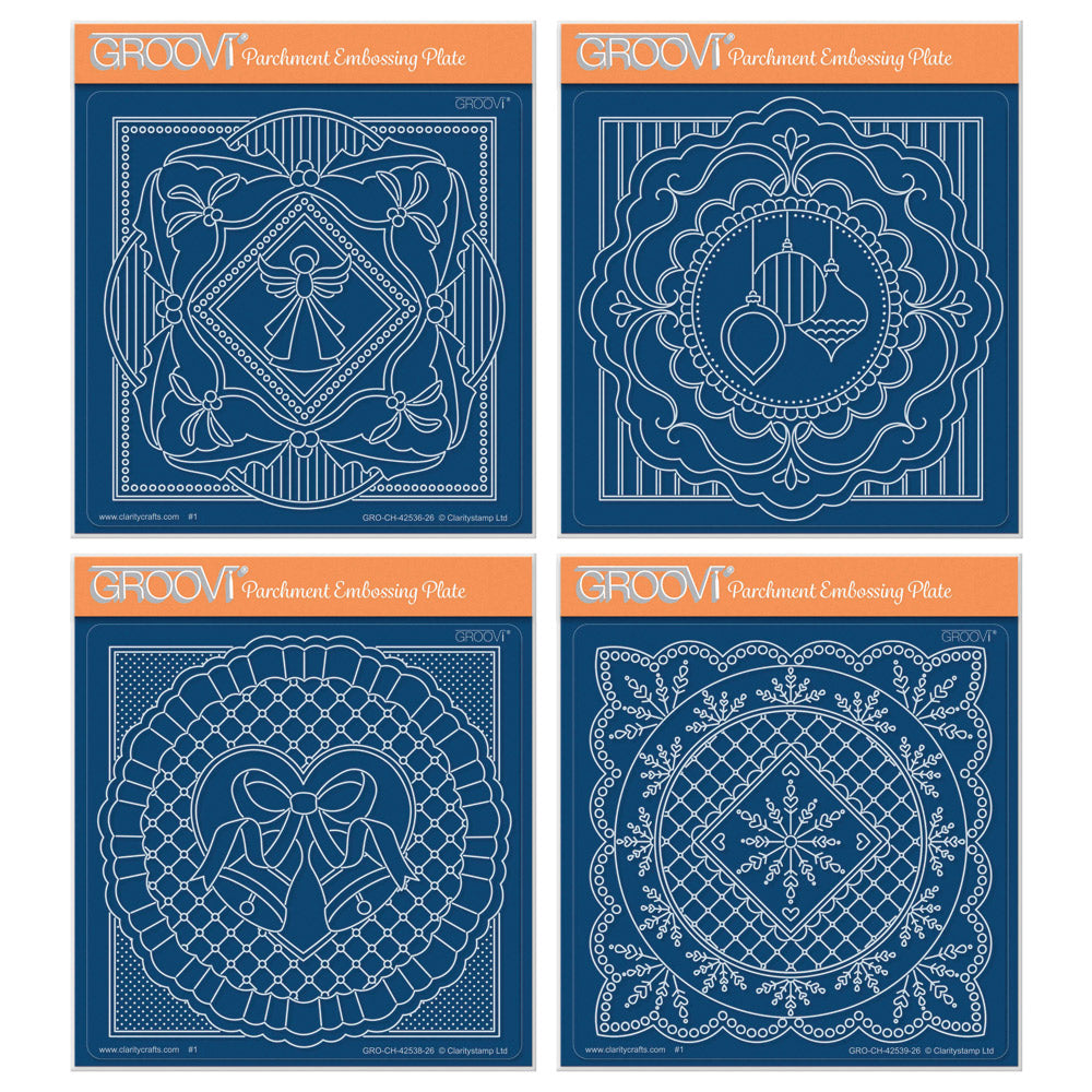 Christmas French Lace Midi Groovi Plate Quartet