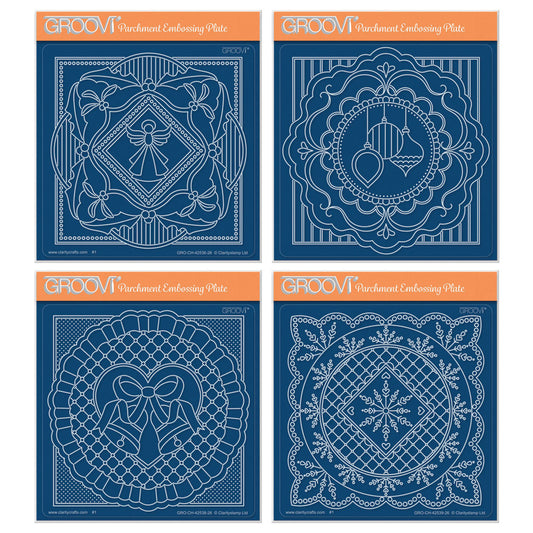 Christmas French Lace Midi Groovi Plate Quartet