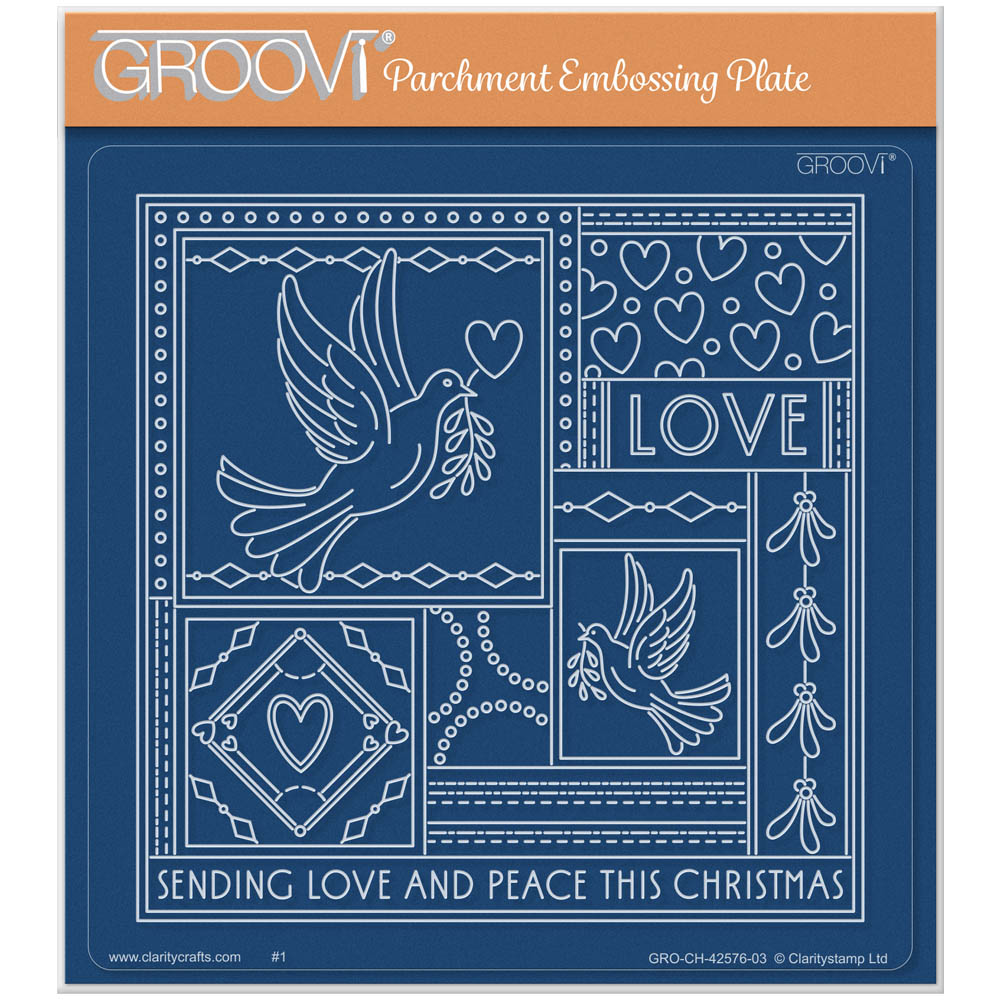 Tina's Christmas Dove - Easy Layout A5 Square Groovi Plate