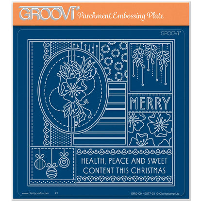 Tina's Christmas Flower - Easy Layout A5 Square Groovi Plate