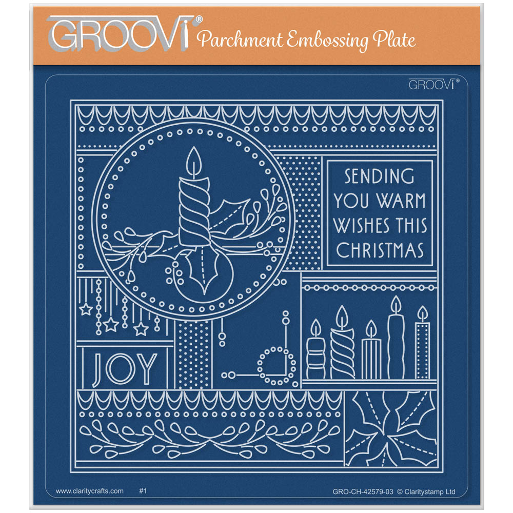 Tina's Christmas Candle - Easy Layout A5 Square Groovi Plate