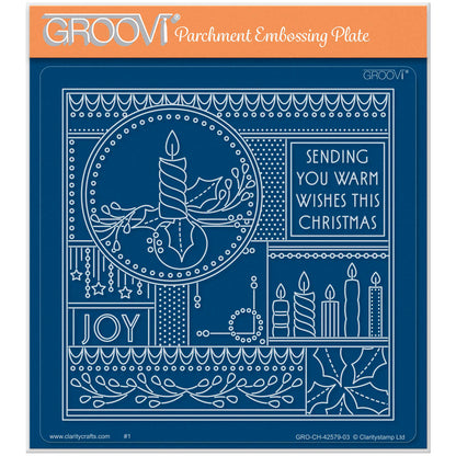 Tina's Christmas Candle - Easy Layout A5 Square Groovi Plate