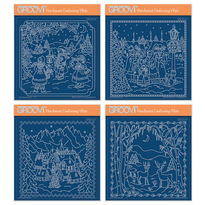 Linda's Enchanted Christmas A5 Square Groovi Plate Collection