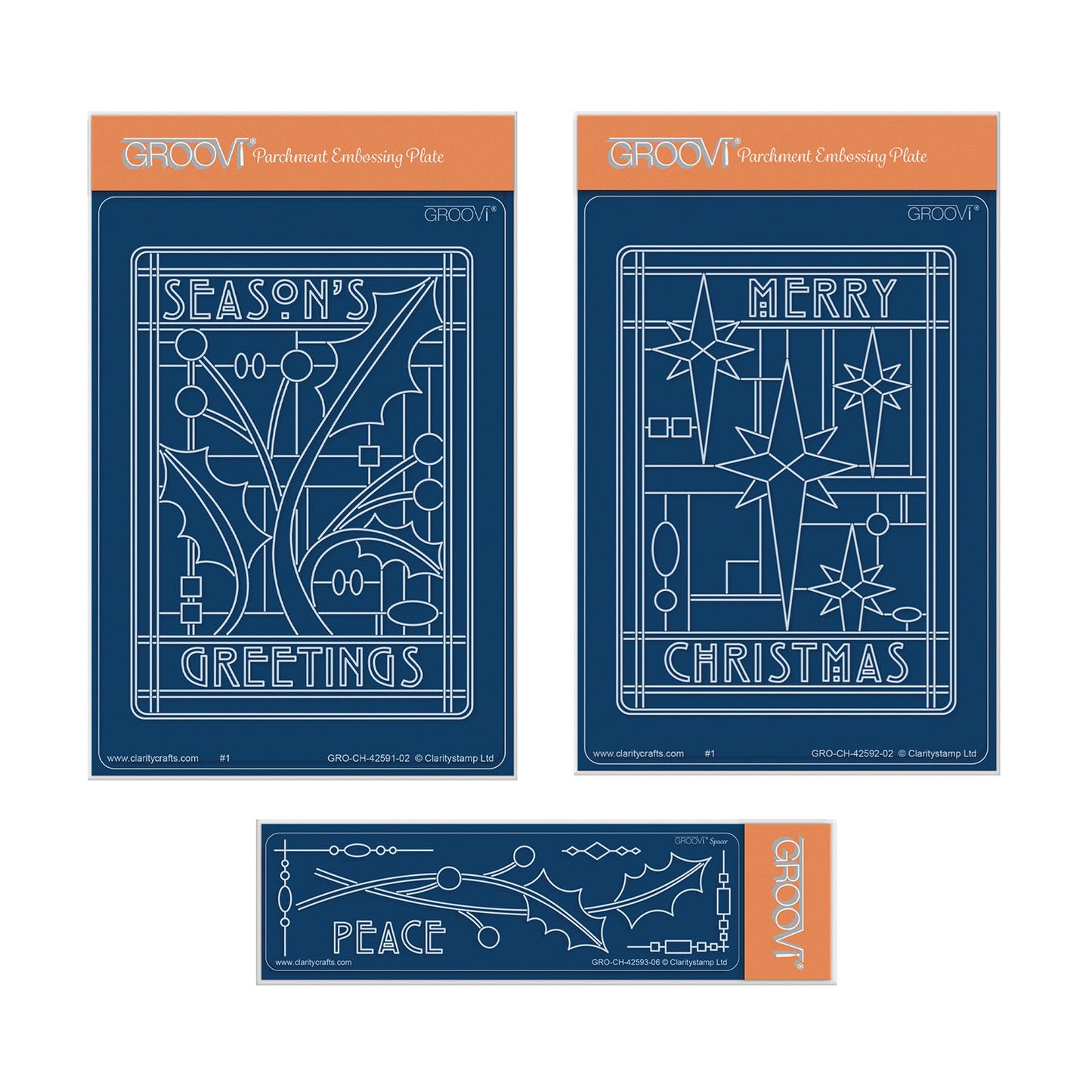 Art Nouveau Christmas A6 Groovi Plate & Spacer Collection