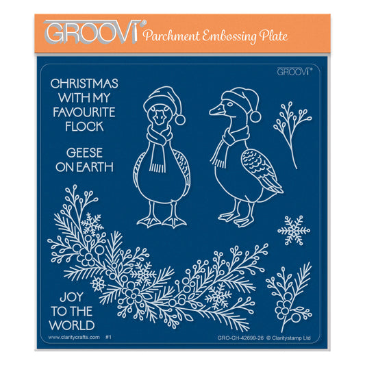 Barbara's Christmas Animals - Geese Midi Groovi Plate