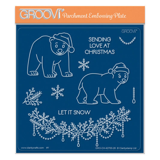 Barbara's Christmas Animals - Polar Bears Midi Groovi Plate