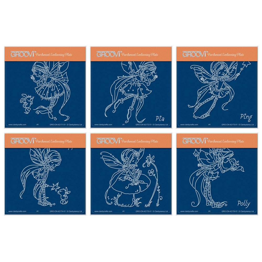 Whimsy Poppets A6 Square Groovi Plate Collection