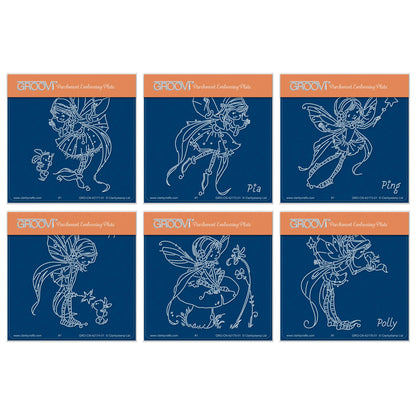 Whimsy Poppets A6 Square Groovi Plate Collection