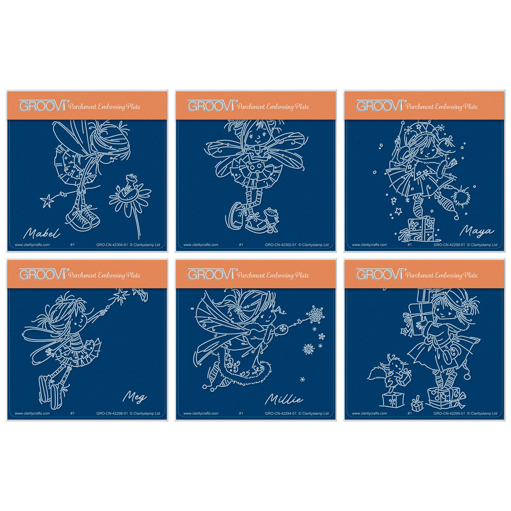 Sprite Poppets A6 Square Groovi Plate Collection