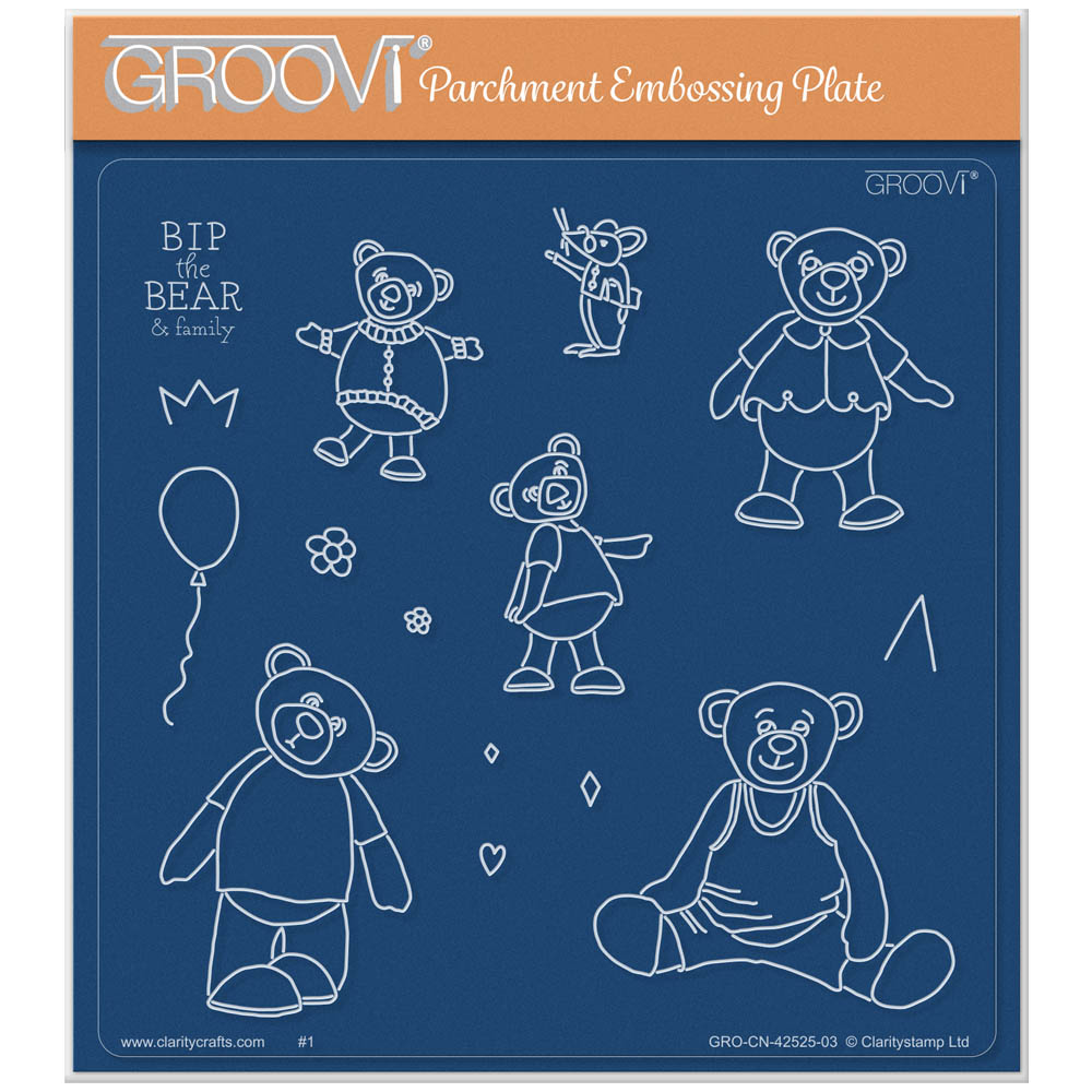 BIP the Bear & Family A5 Square Groovi Plate