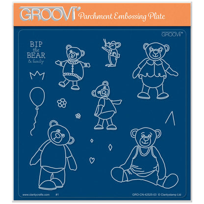 BIP the Bear & Family A5 Square Groovi Plate