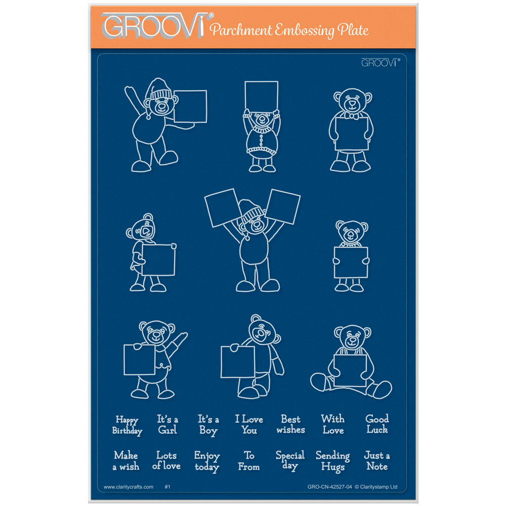 BIP the Bear Letterboxes A5 Groovi Plate