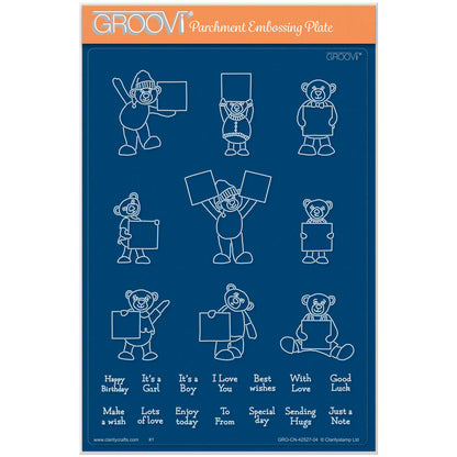 BIP the Bear Letterboxes A5 Groovi Plate