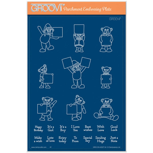 BIP the Bear Letterboxes A5 Groovi Plate