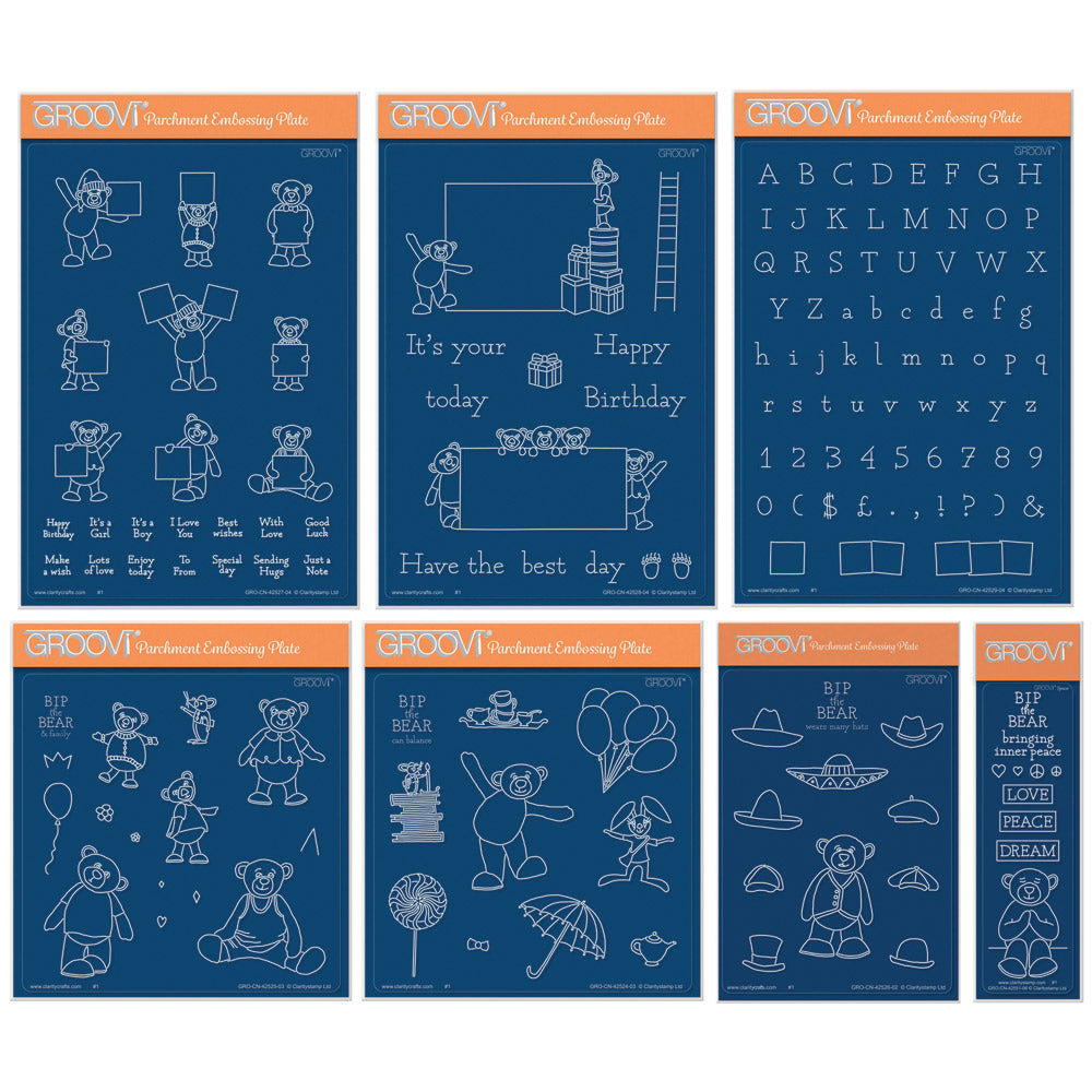BIP the Bear Complete Groovi Plate Collection