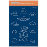 BIP the Bear Wears Many Hats A6 Groovi Plate