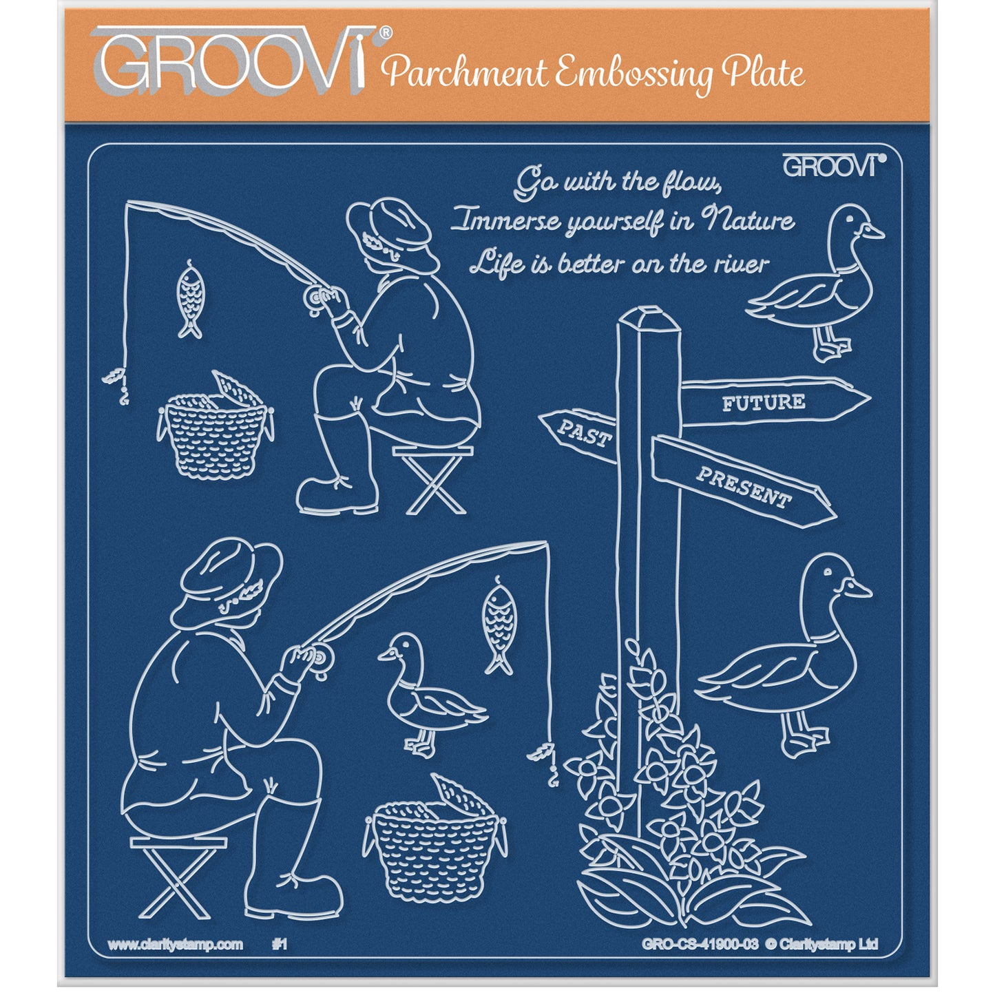 Linda's Friendship Narrowboat Accessories A5 Square Groovi Plate