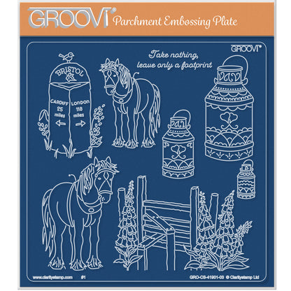 Linda's Romany Caravan Accessories A5 Square Groovi Plate