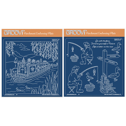 Linda's Friendship Narrowboat & Accessories A5 Square Groovi Plate Duo