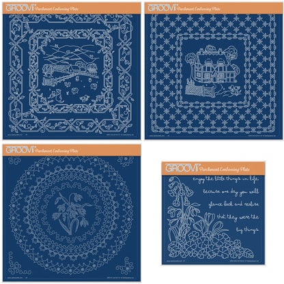 Linda's Layering Frames Set 2 - Countryside A4 Square & A5 Square Groovi Plate Collection
