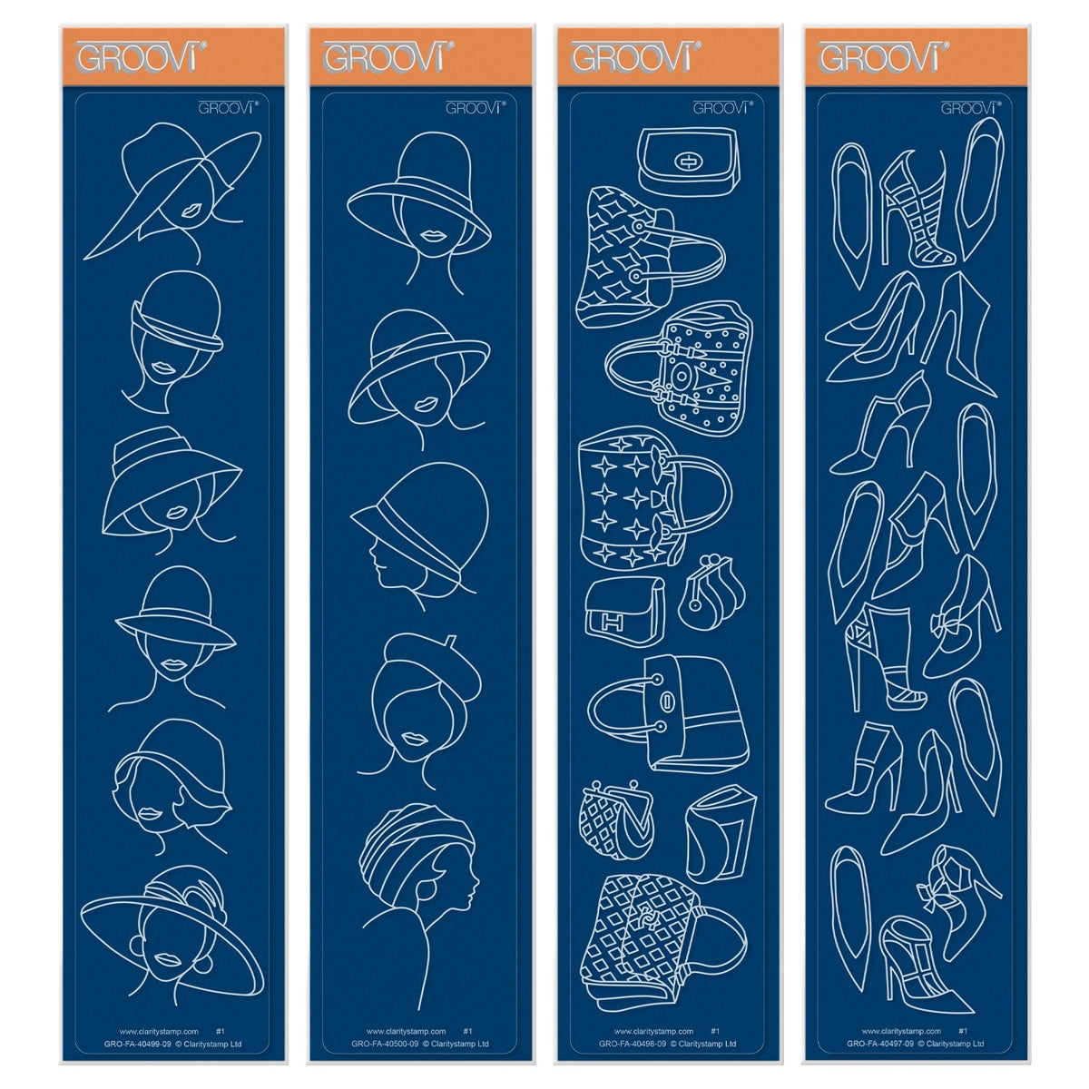 Hats, Bags & Shoes Groovi Border Plate Set