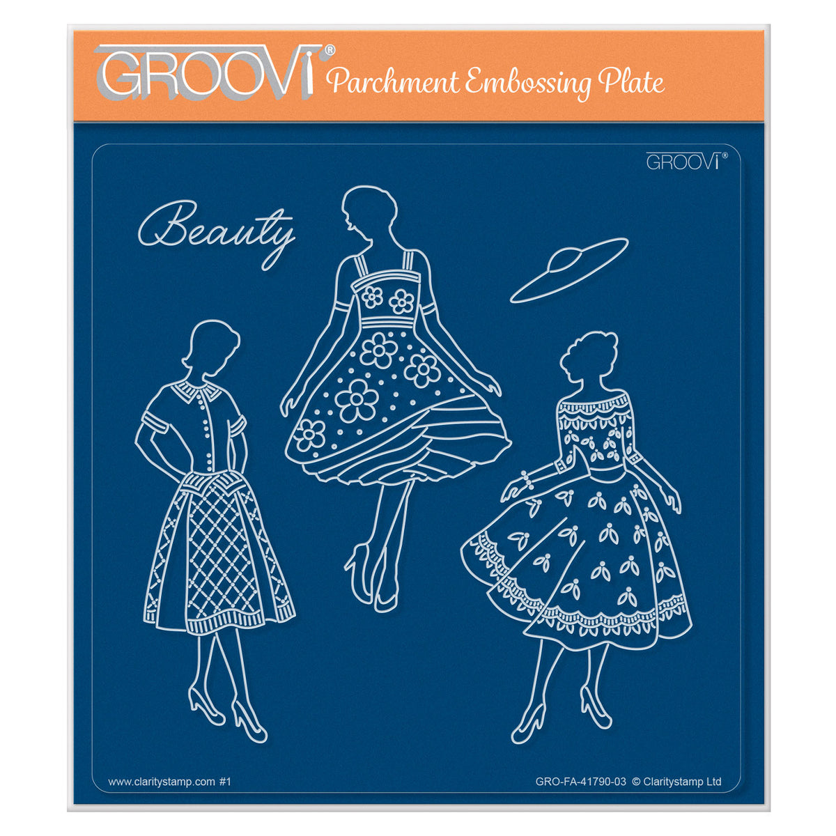Barbara's Elegant Ladies - Beauty A5 Square Groovi Plate