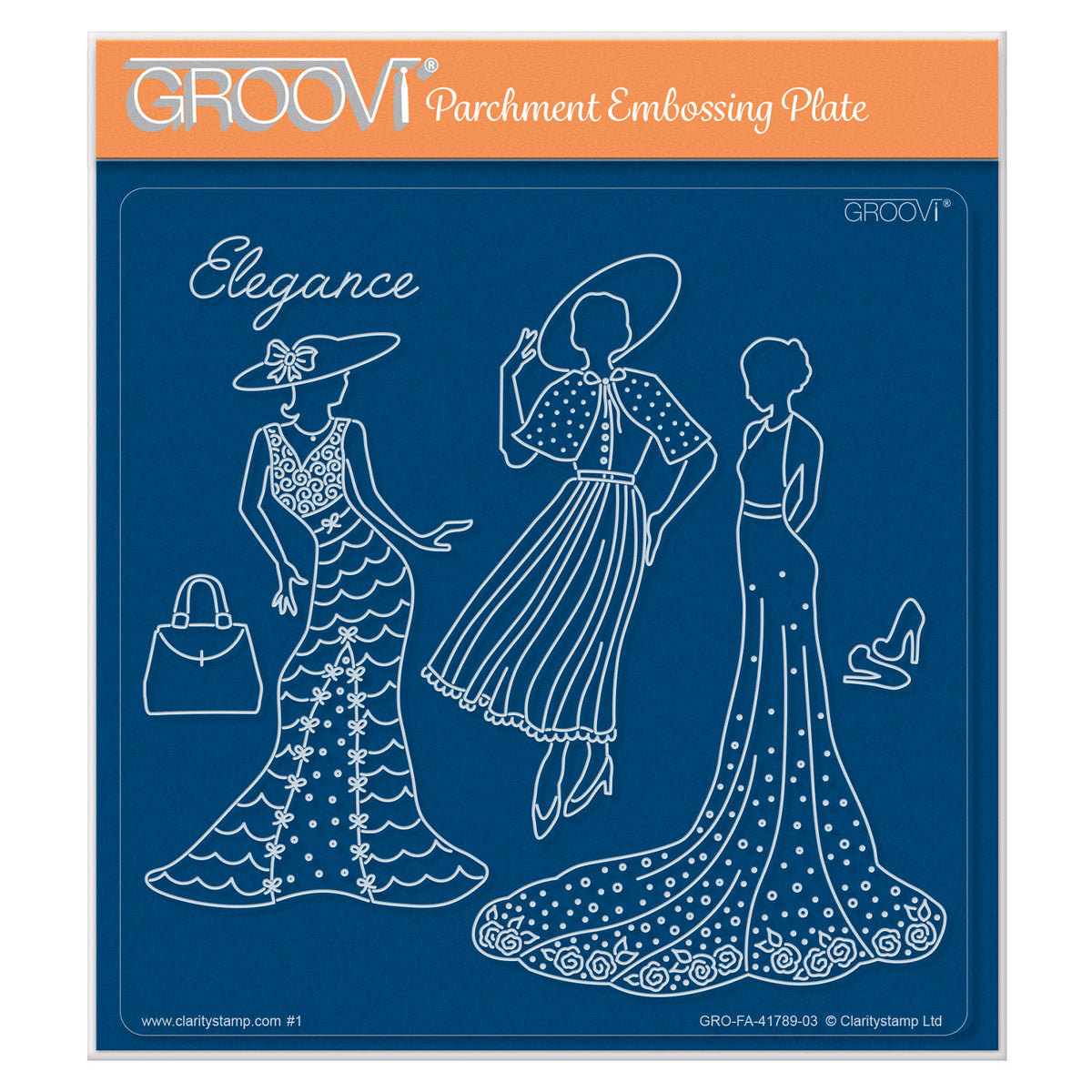 Barbara's Elegant Ladies - Elegance A5 Square Groovi Plate