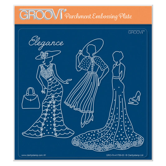 Barbara's Elegant Ladies - Elegance A5 Square Groovi Plate